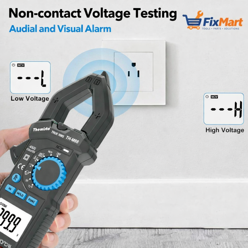 Themisto TH-M88 True RMS Clamp Meter | AC Current Tester | Digital Multimeter for Electrician & AC Technician